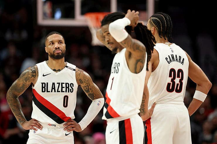 משחק מאכזב. מוראנט ולילארד (צילום: Steph Chambers / GETTY IMAGES NORTH AMERICA / AFP) מוראנט ולילארד