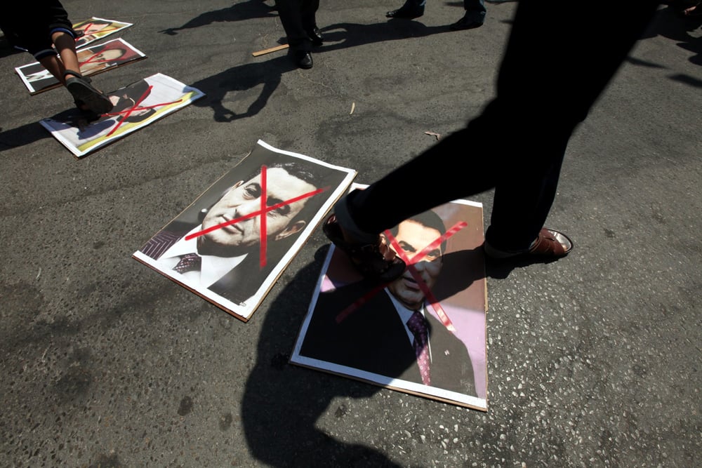 Protests against Hosni Mubarak in Egypt 