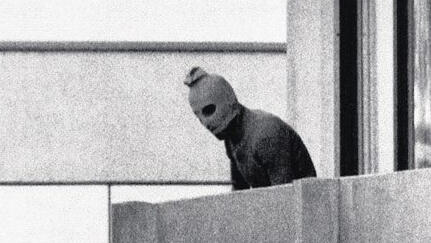 Palestininan terrorist in the 1972 Munich Olympics 