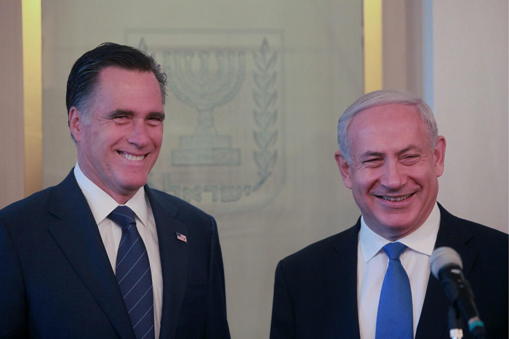 Mitt Romney and Benjamin Netanyahu 