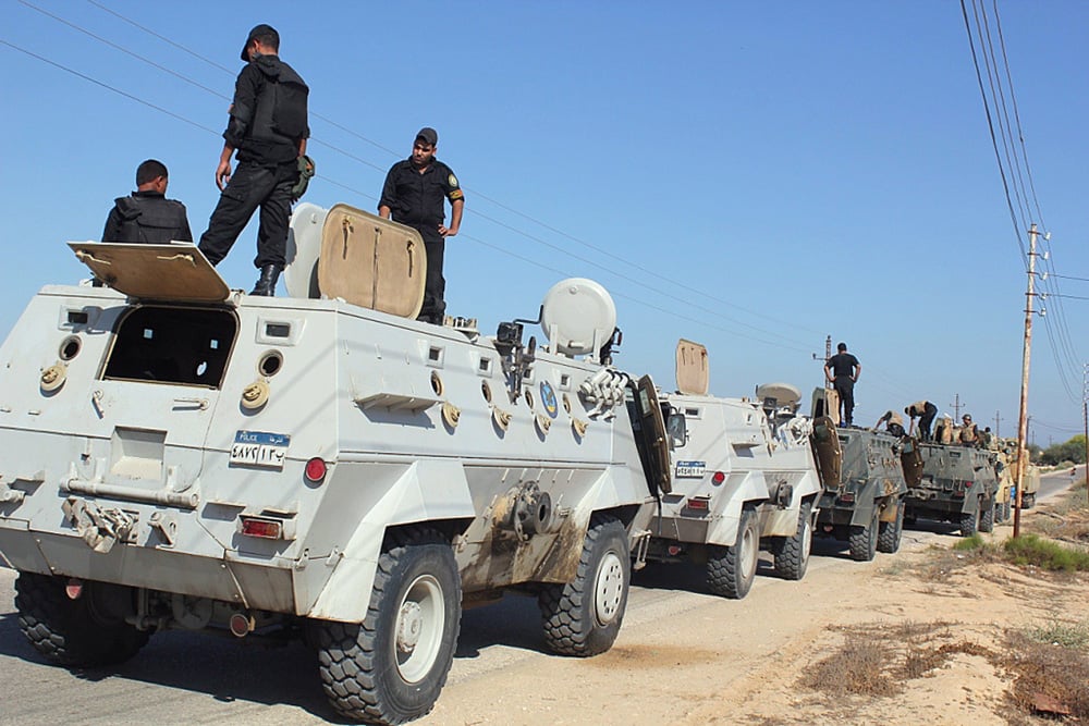 Egyptian troops in the Sinai Peninsula 