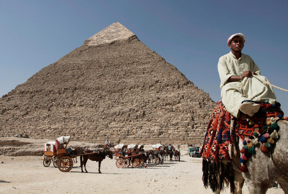 The Giza pyramid complex, Egypt 