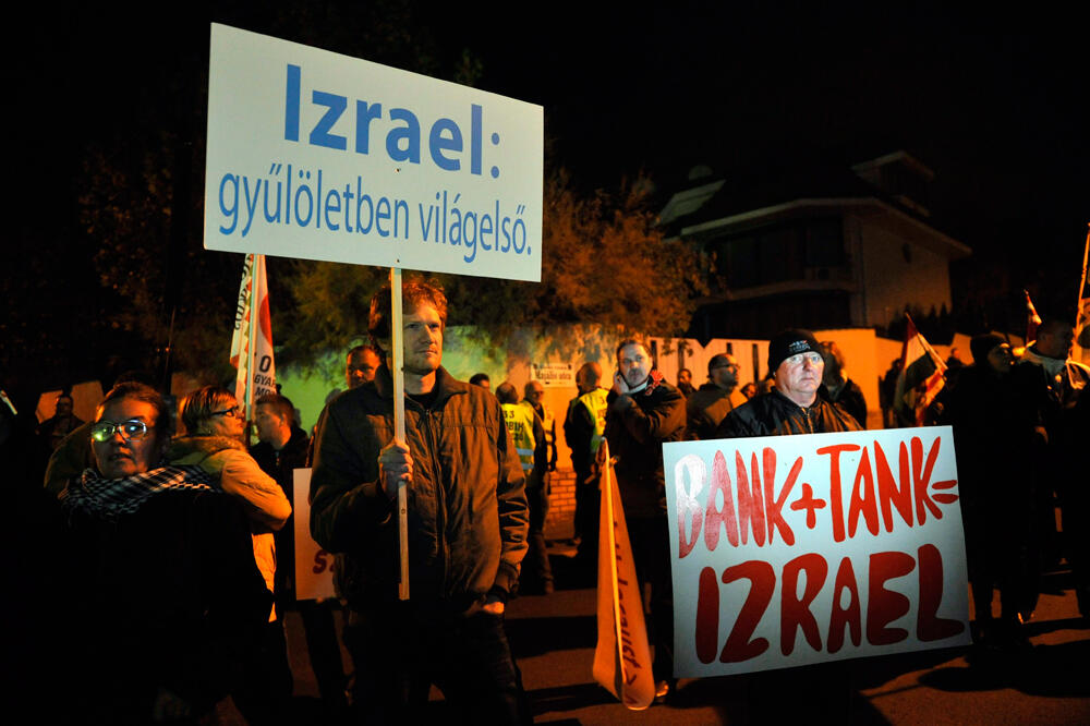 Protest in Hungary against a billing proposal for creating lists of Jews in the country, back in 2012 