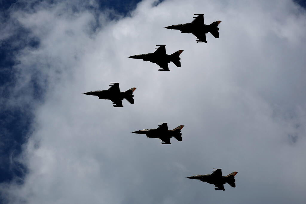 Air Force fighter jets during an Independence Day flyover 