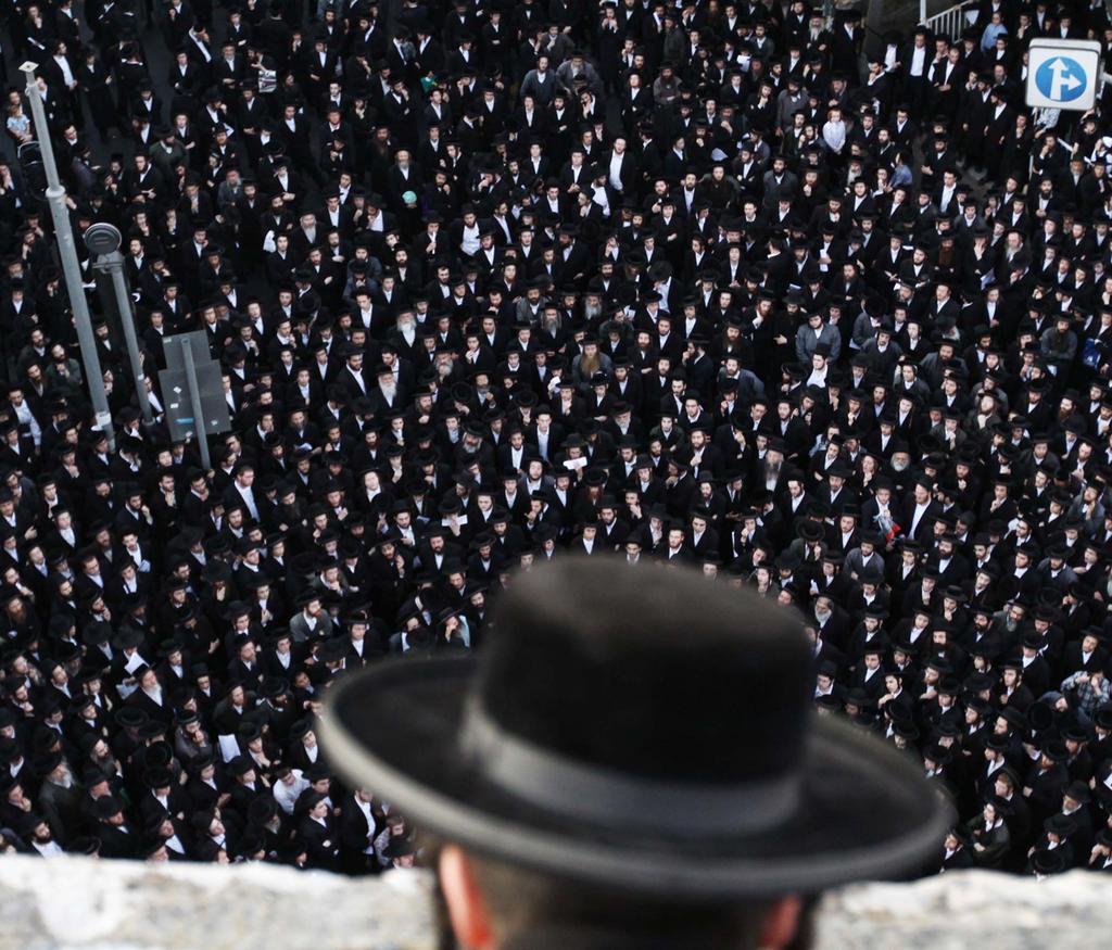 A rally of ultra-Orthodox Jews 