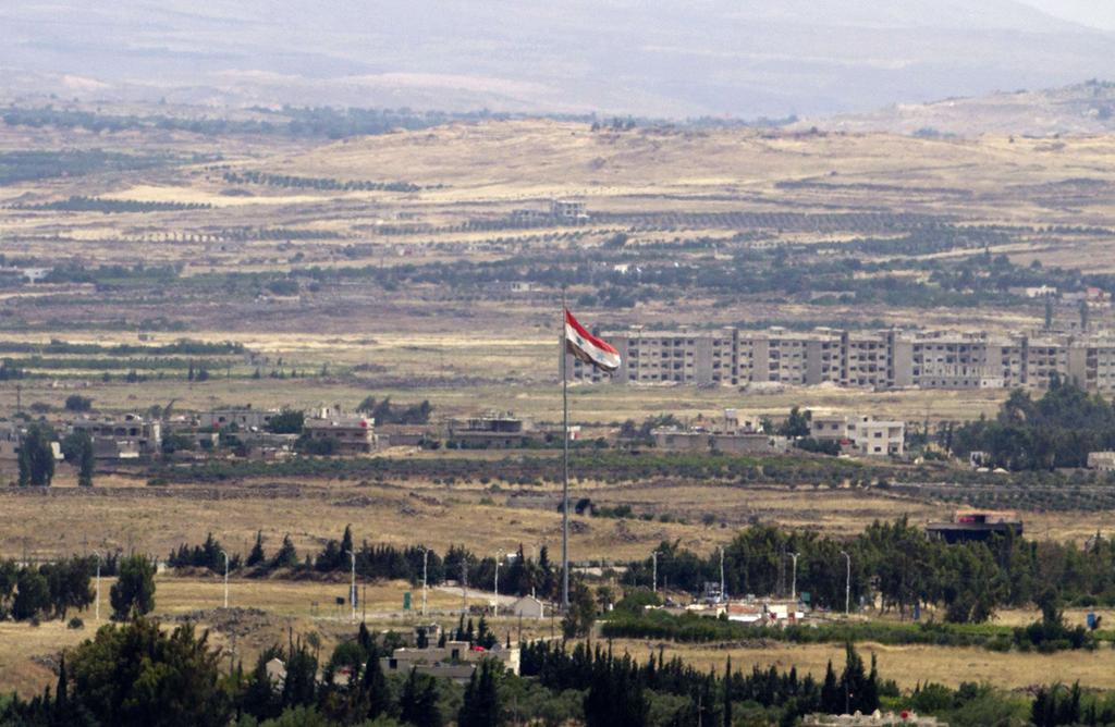 The city of Quneitra near the Israeli Syrian border on the Golan Heights 