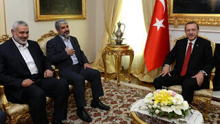 Hamas leaders Ismail Haniyeh, Khaled Mashal with Turkish President Recep Tayyip Erdoğan 