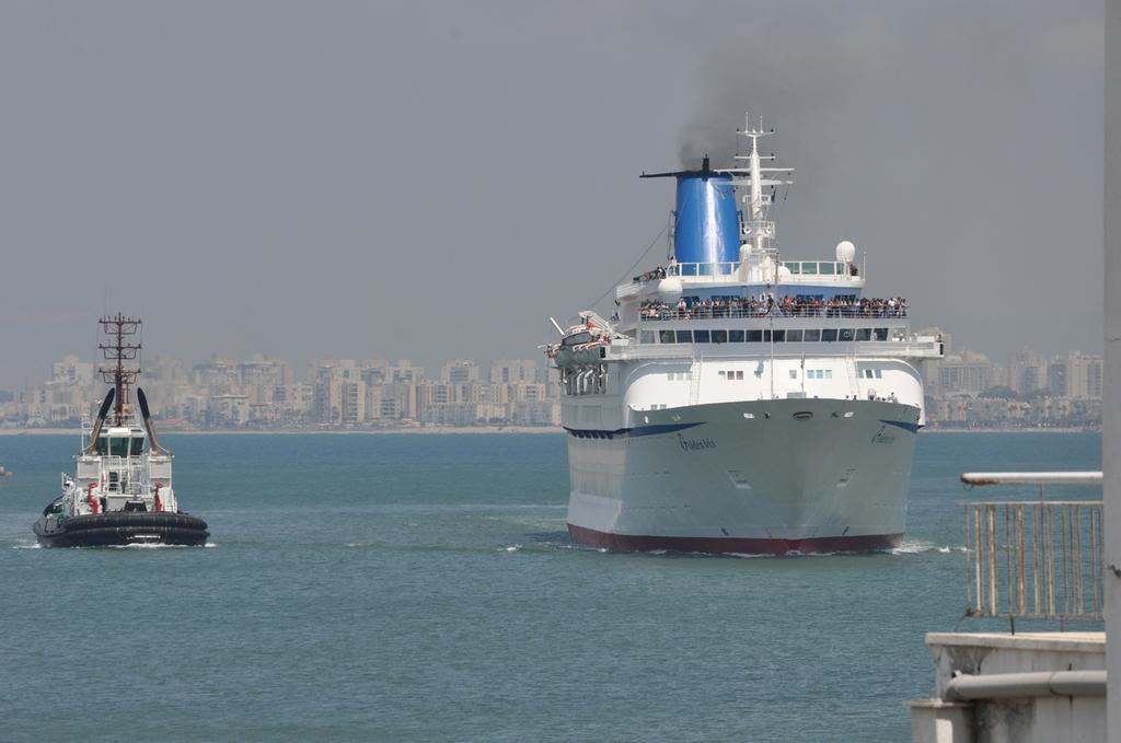 Mano Maritime cruise liner off Port of Haifa 