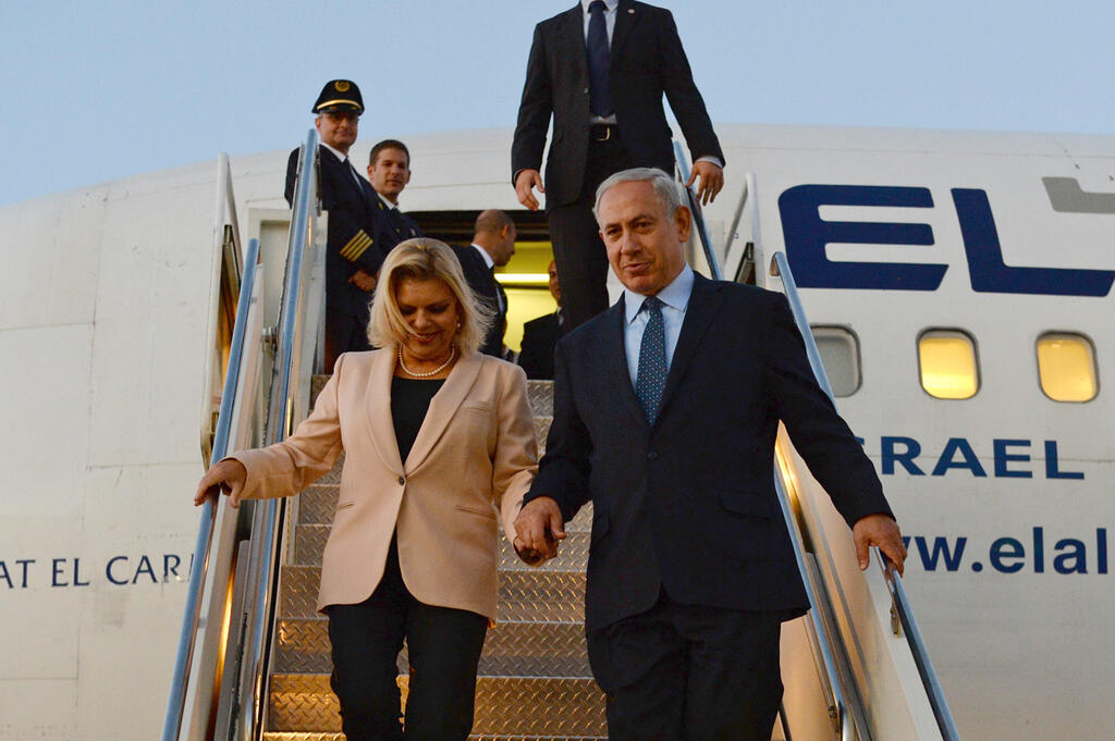 Prime Minister Benjamin Netanyahu and his wife Sara land in New York in 2023 