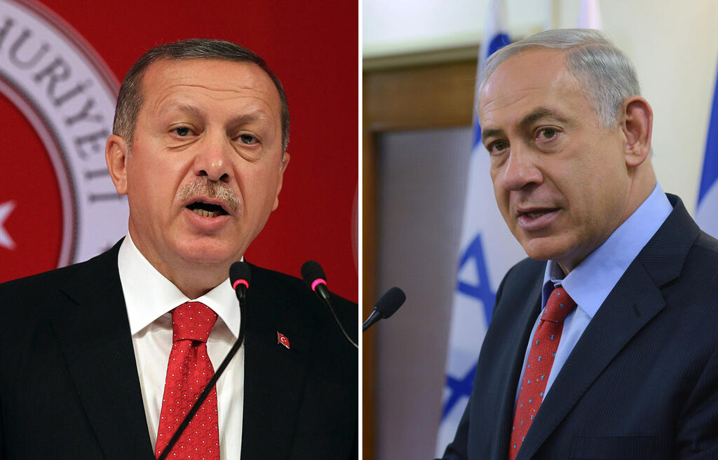 Recep Tayyip Erdoğan and Benjamin Netanyahu 