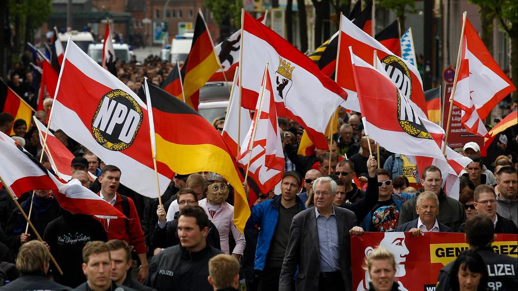 Supporters of ultra-nationalist NPD party demonstrate in Germany 