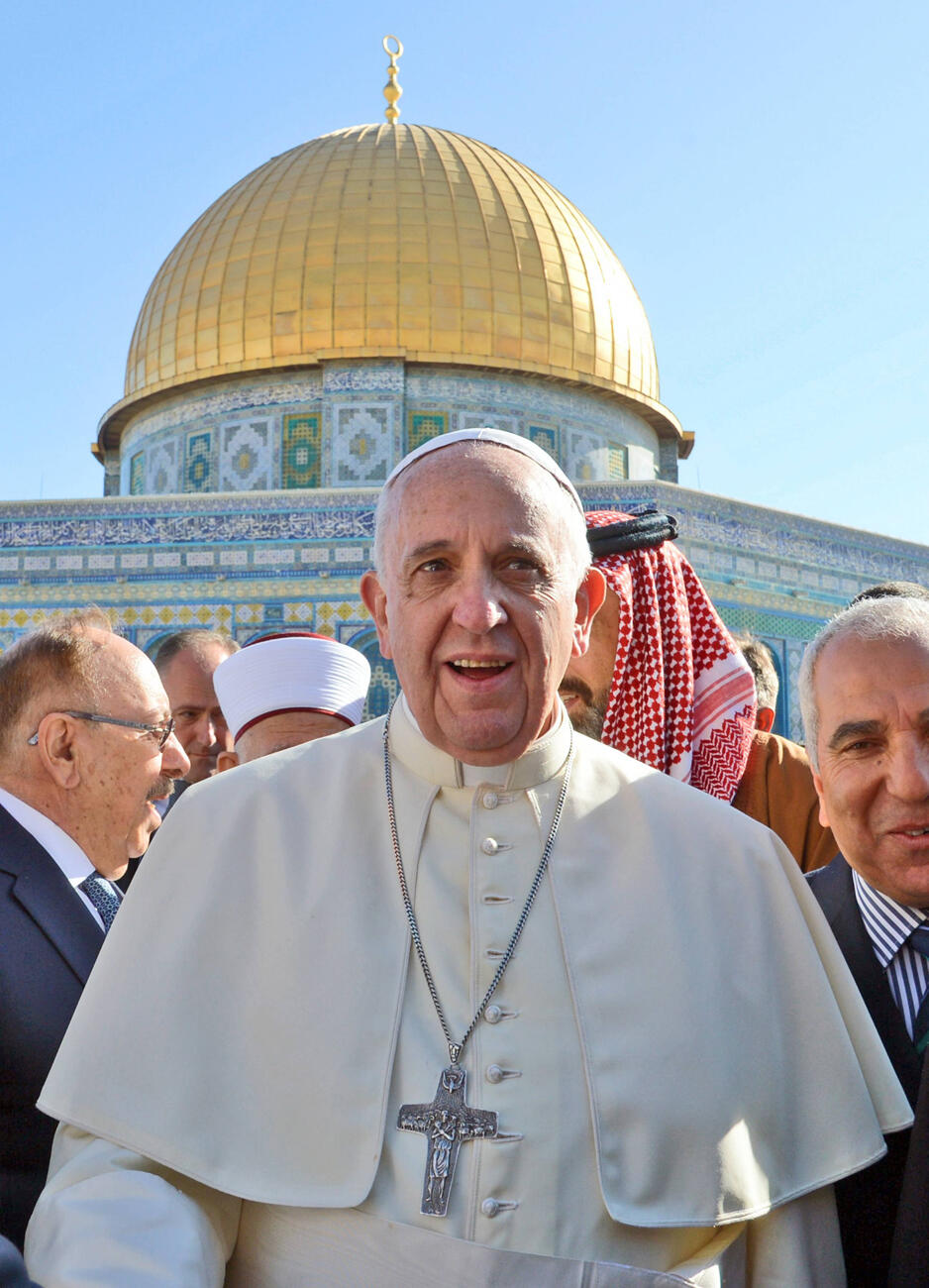 Pope Francis on the Temple Mount in Jerusalem in 2014 