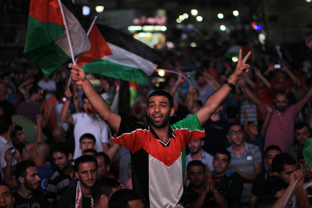 Palestinian team fans in Ramallah 