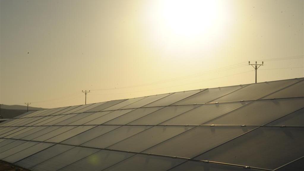 Solar panels in the Negev desert 