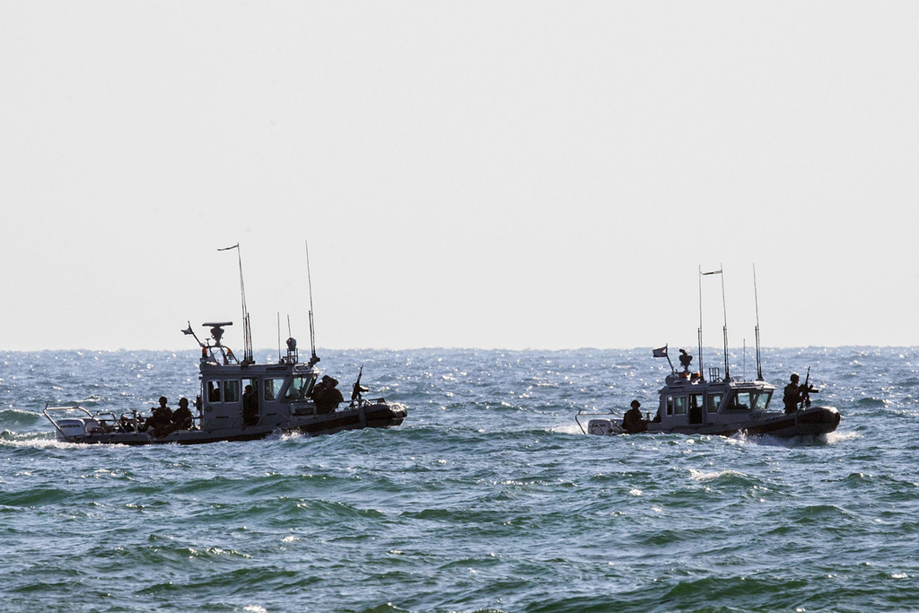 IDF vessels off the coast of Gaza 