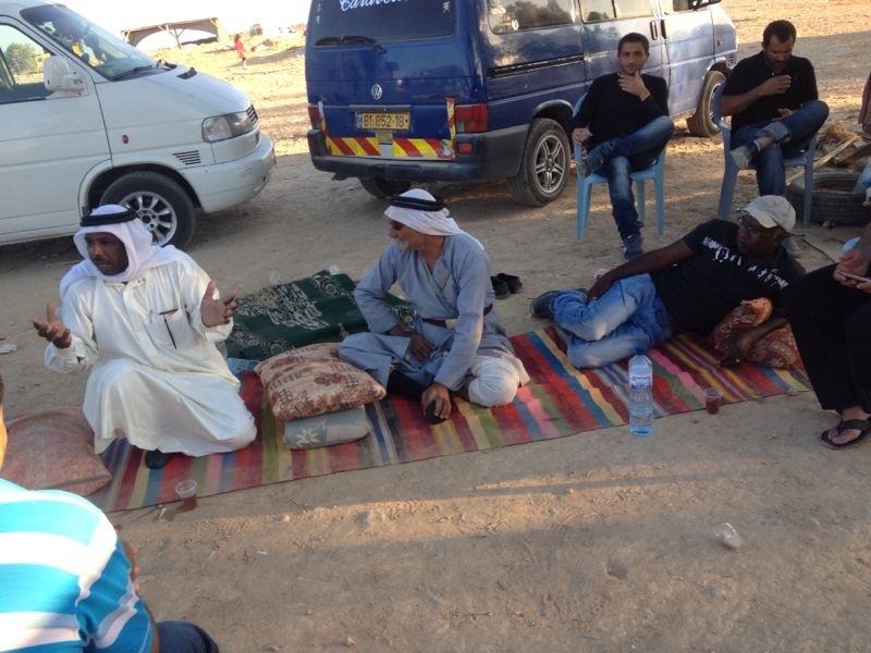 Members of the Al-Turi Arab Bedouin tribe in the unrecognized village of Al-Araqeeb north of Be'er Sheva
