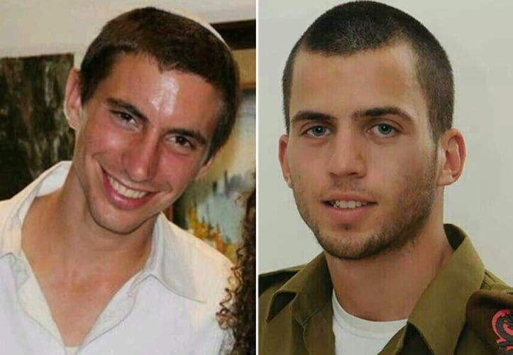 Hamas is holding the bodies of IDF soldiers Hadar Goldin, left, and Oron Shaul  