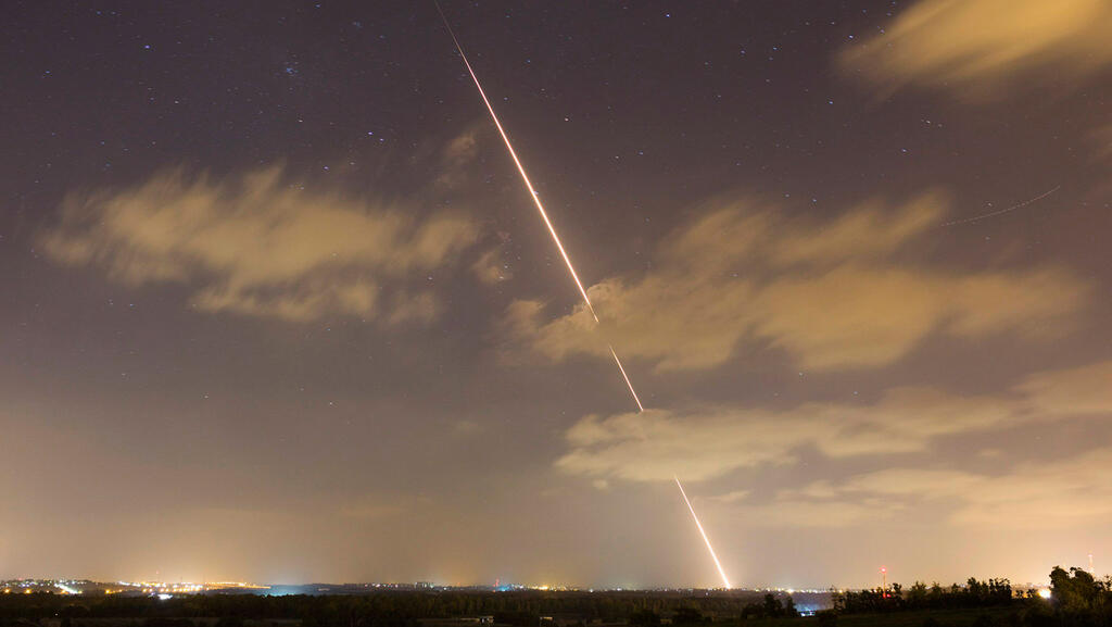 A rocket launched from Gaza 