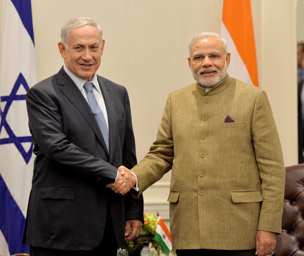 Prime Minister Benjamin Netanyahu and Indian counterpart Narendra Modi 