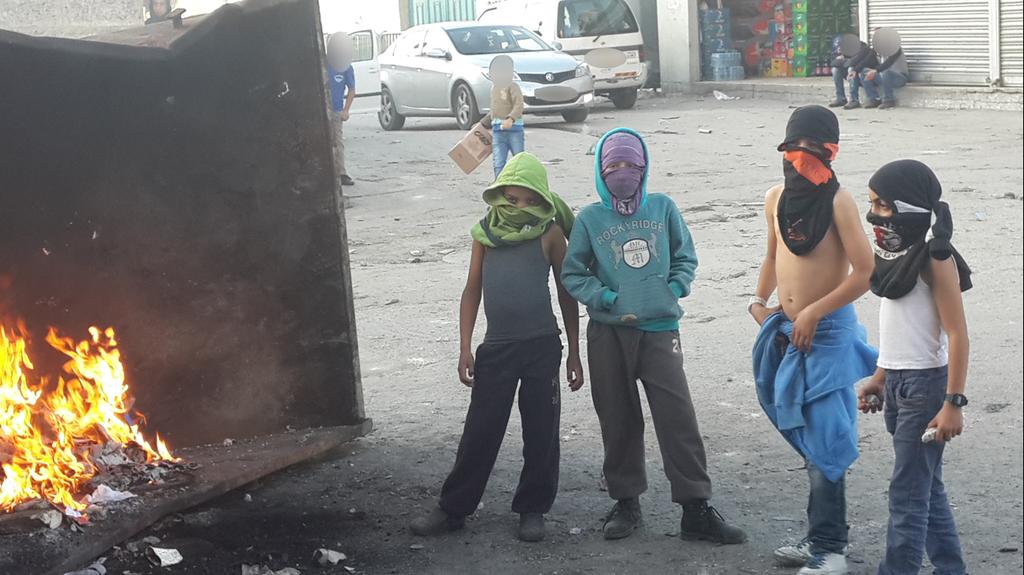 Children in a Palestinian refugee camp near Jerusalem 