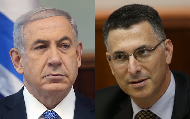 Benjamin Netanyahu and Gideon Sa'ar 