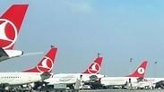 מטוסי טורקיש איירליינס בשדה התעופה באיסטנבול    