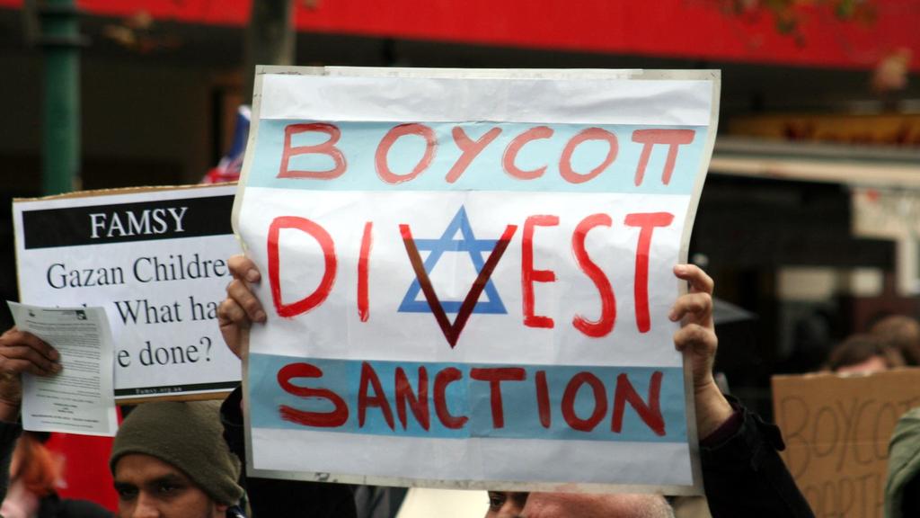 A BDS demonstration calling for a boycott on Israel 