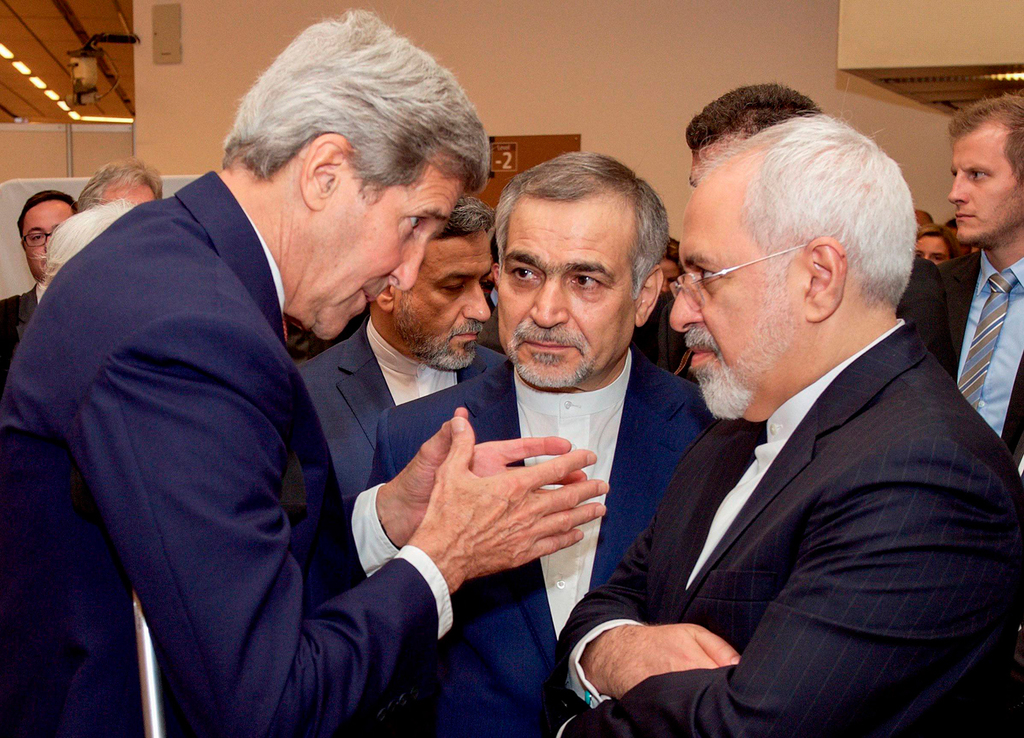Then-secretary of state John Kerry with Iranian counterpart Mohammad Javad Zarif in 2015 