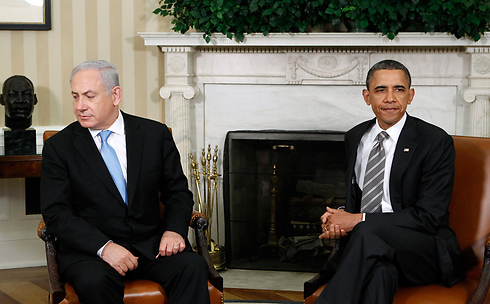 Prime Minister Benjamin Netanyahu and U.S. President Barack Obama meeting at the White House in 2015 
