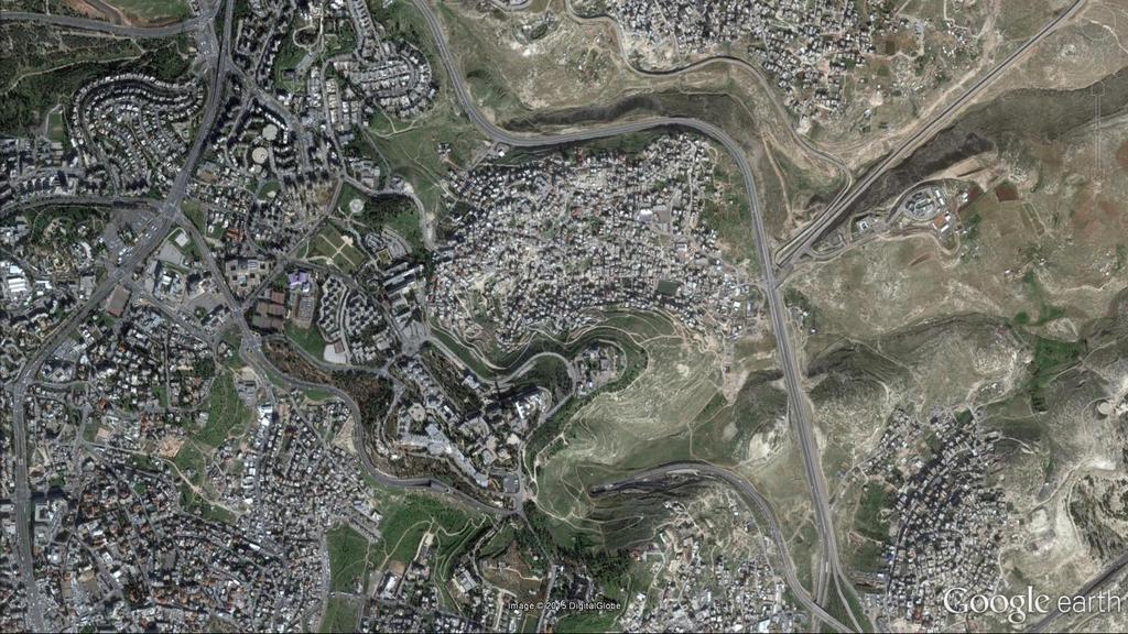 Google Earth satellite images of East Jerusalem 