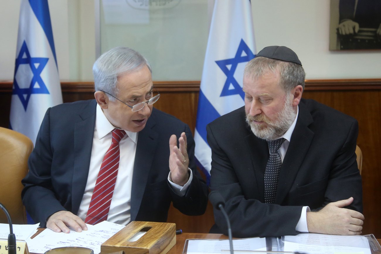 Prime Minister Benjamin Netanyahu and Attorney General Avichai Mandelblit 