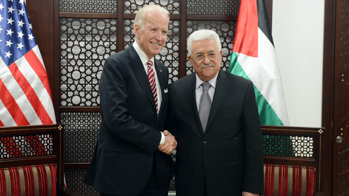 Biden with PA President Mahmoud Abbas in Ramallah, 2010