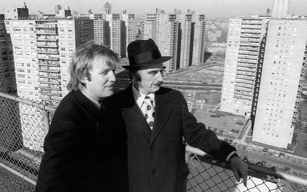 Donald Trump with his father Fred in New York in 1973 