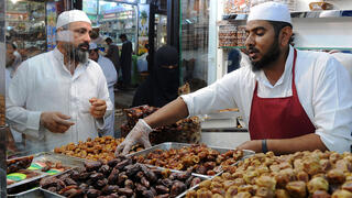 Продавец фиников в Джидде (Саудовская Аравия)