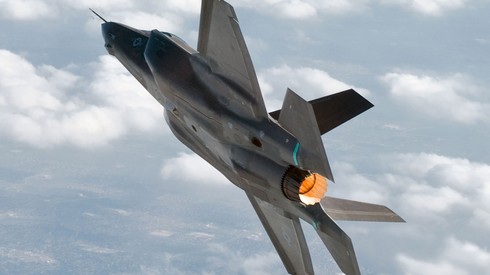 An F-35 fighter jet An F-35 fighter jet