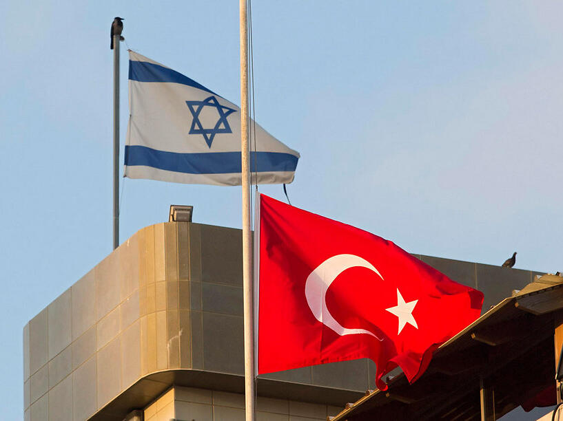 Флаги Израиля и Турции 