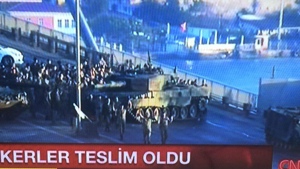 Turkish troops participate in an attempted coup in 2016 