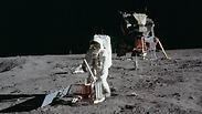 באז אולדרין על הירח ב-1969  