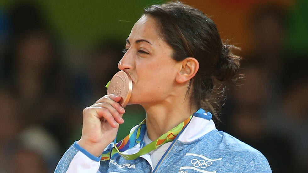 Gerbi with her Rio Olympics bronze medal 
