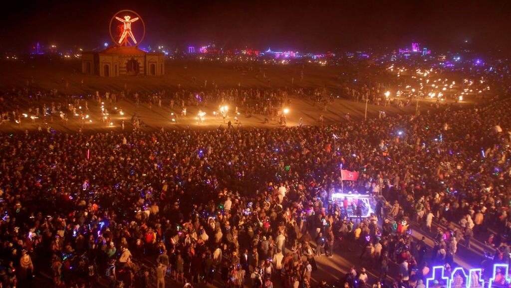 Some 70,000 people arrived for the Burning Man Festival