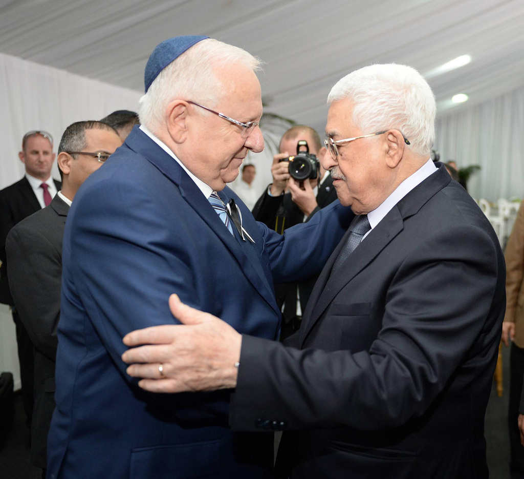 President Reuven Rivlin and Palestinian Authority President Mahmoud Abbas 