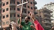 הפגנה במצרים אחרי הפיגוע בכנסייה