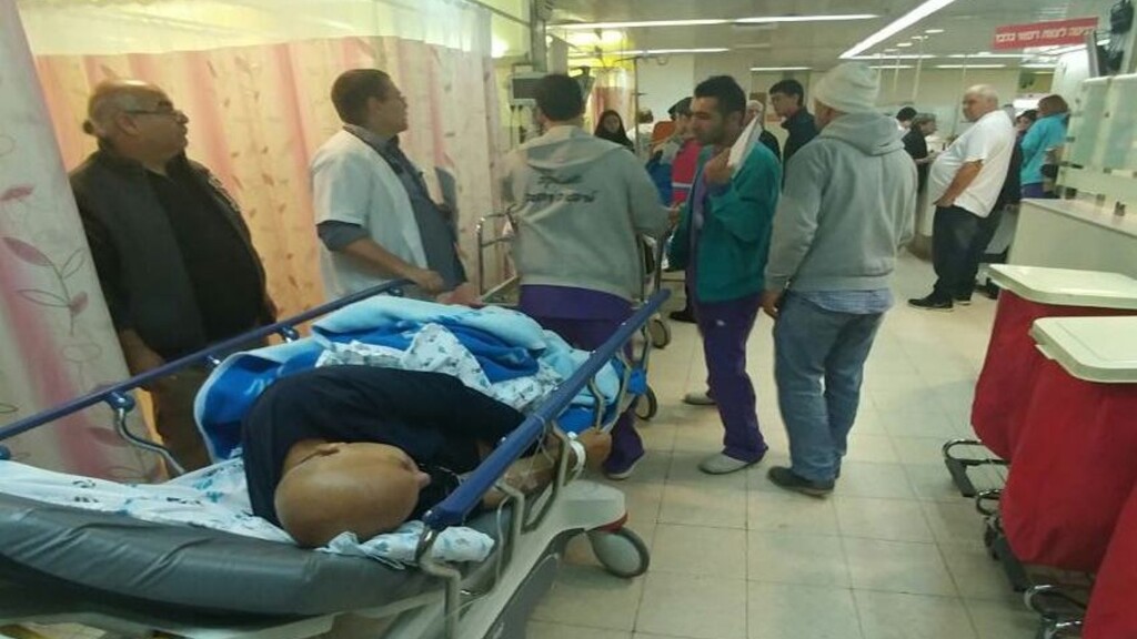 An overcrowded emergency room at the Wolfson Medical Center in Holon 