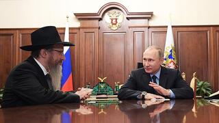 Берл Лазар и Владимир Путин