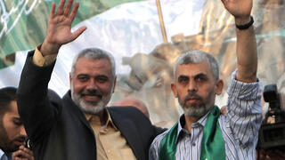 Yahya Sinwar with Ismail Haniyeh 