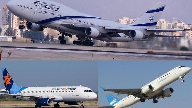 Самолеты авиакомпаний "Эль-Аль", Israir и Arkia 