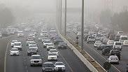 אילוס כביש ב כווית מכוניות אבק זיהום אוויר
