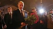 הנשיא פוטין הניח זר במקום הפיגוע 