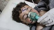 ילד פצוע מהתקיפה הכימית הקודמת של אסד באידליב