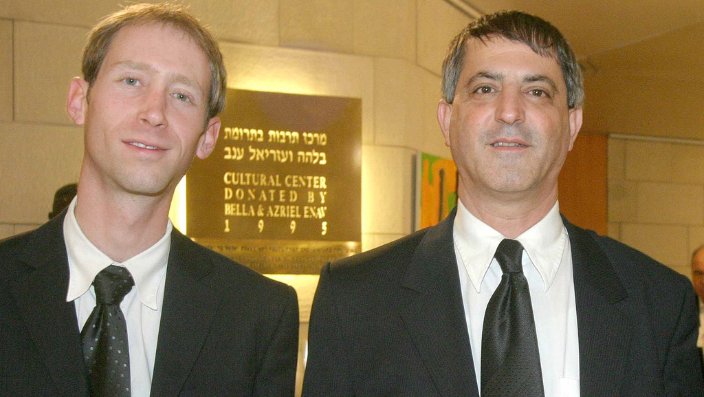The suspect's lawyers Avi Chimi and Moshe Weiss 